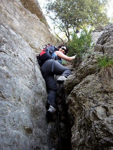 Baixada al collet del Puig de la Força.