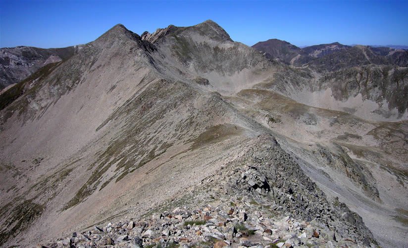 Des de Bastiments, carena amb el Fresser i Pic de l'Infern.