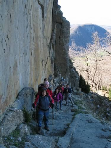 Pujant els Aiats per el Grau de les Escales.